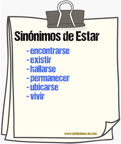 sinonimo de estar|sinónimos para estar.